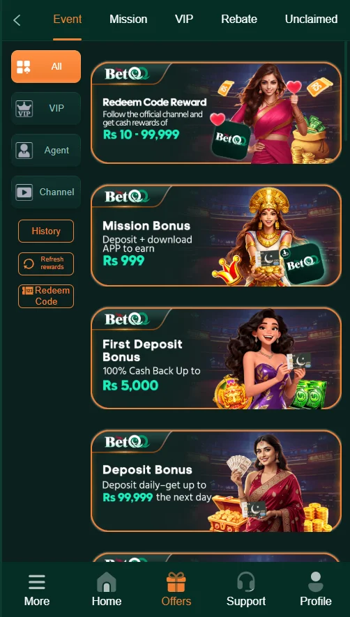 BetQQ Game Offers